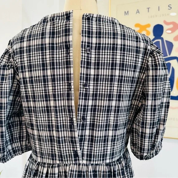 Fat Face Blue and White Checkered Babydoll Dress - Picture 13 of 16